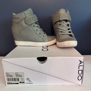 ALDO Women's Grey Wedge Sneakers